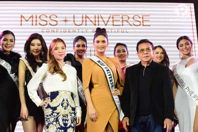 ALL SYSTEMS GO. Government agencies headed by the Department of Tourism say they are ready for the hosting of the Miss Universe pageant in Manila on January 30, 2017. Photo shows Pia Wurtzbach with the candidates and hosts Richelle Singson and Chavit Singson during last December's kick-off event. File photo by Alecs Ongcal/Rappler  