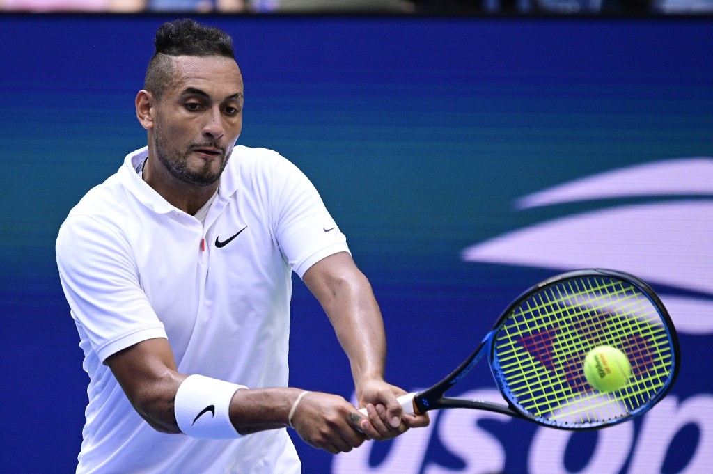OUTSPOKEN. Nick Kyrgios fires back at world No. 3 Dominic Thiem this time. Photo by Steven Ryan/Getty Images/AFP 