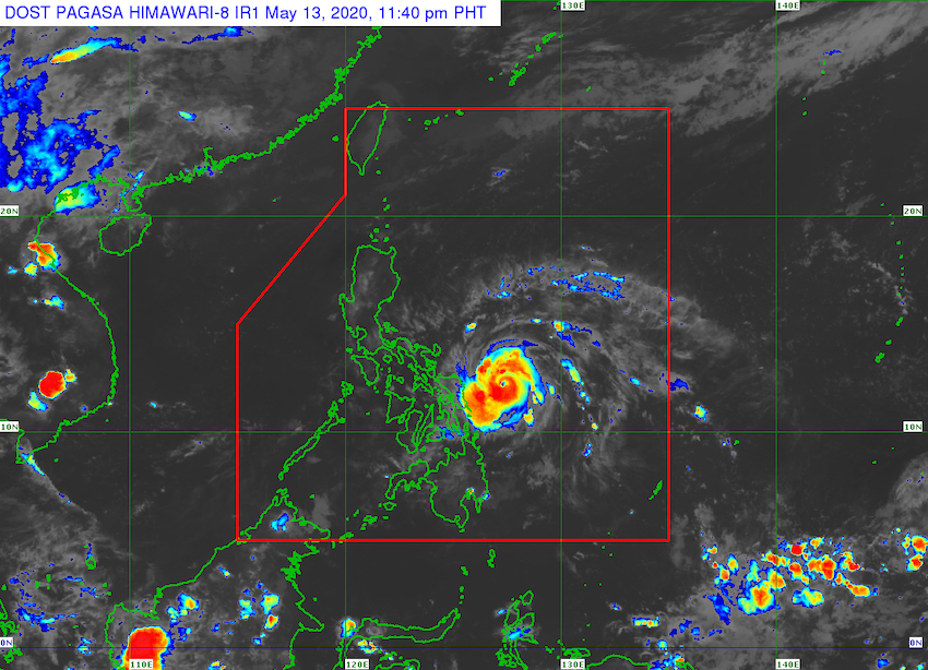 Satellite image of Typhoon Ambo (Vongfong) as of May 13, 2020, 11:40 pm. Image from PAGASA 