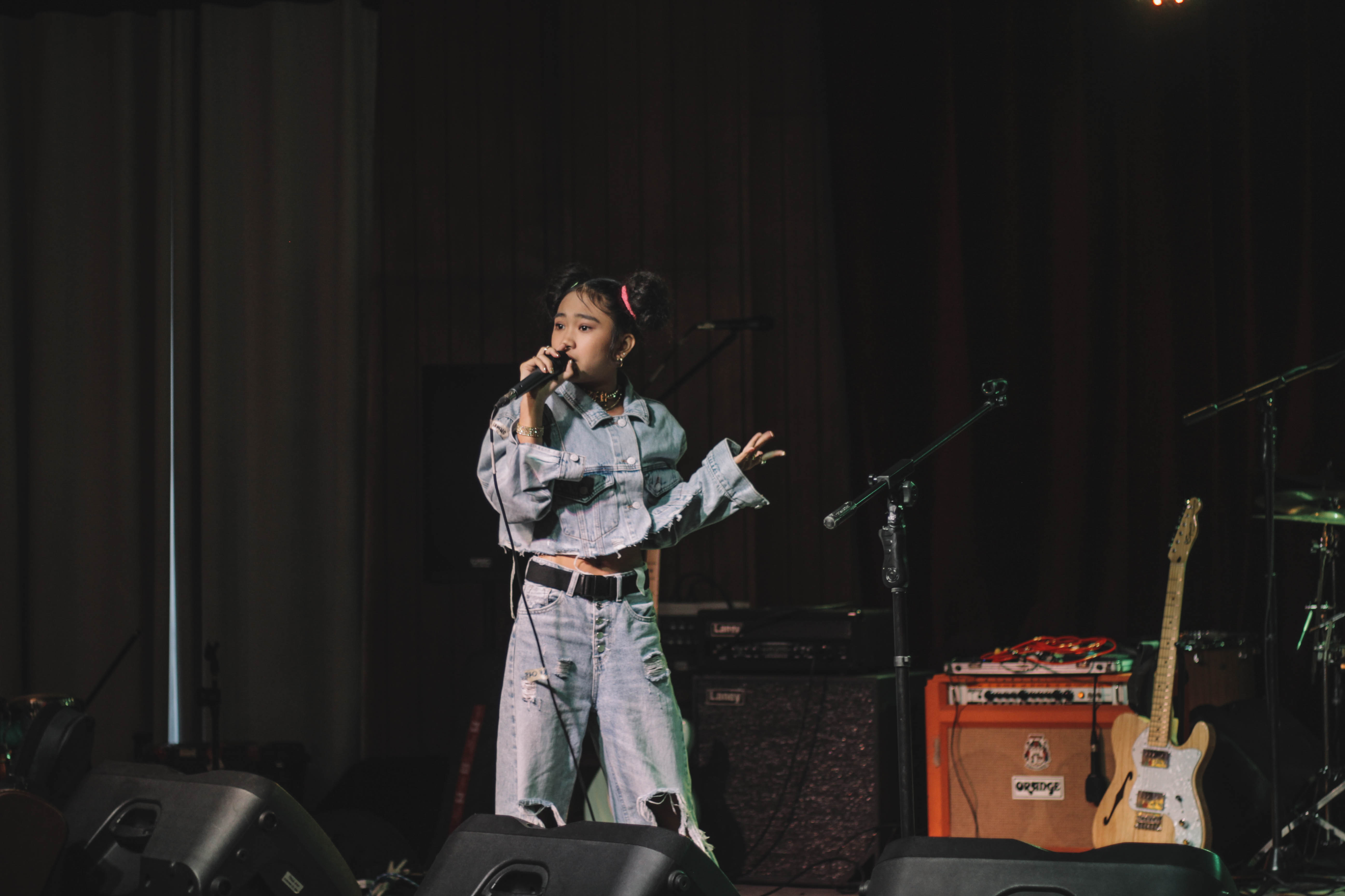 NEW TALENT. At 12 years old, Alex is one of the youngest known rappers in the country. Photo by Trixy Gosadan/Sony Music Philippines 