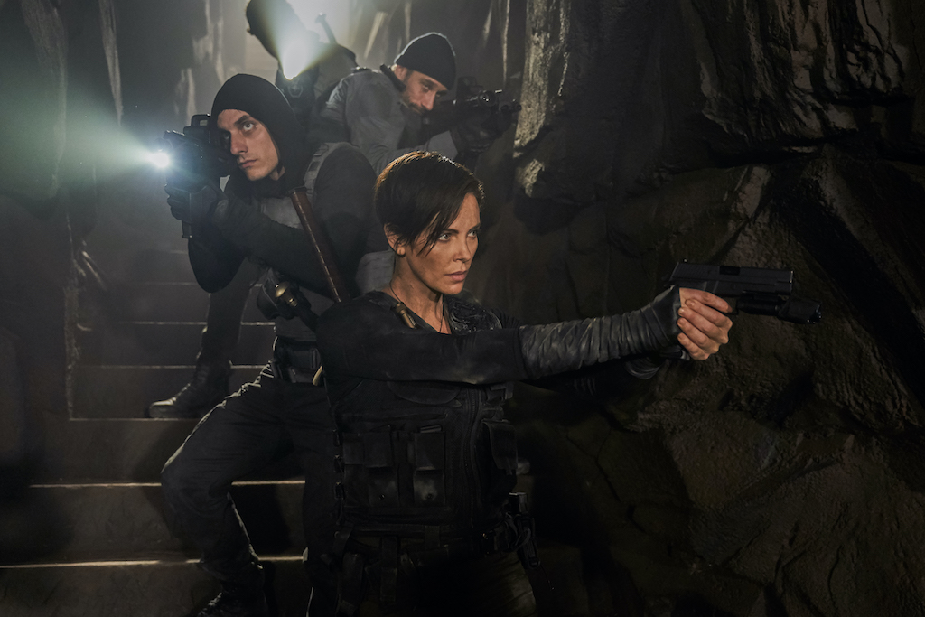 THE OLD GUARD. Charlize Theron stars in the upcoming action film, along with Matthias Schoenaerts and Luca Marinelli. Photo by Aimee Spinks/Netflix 