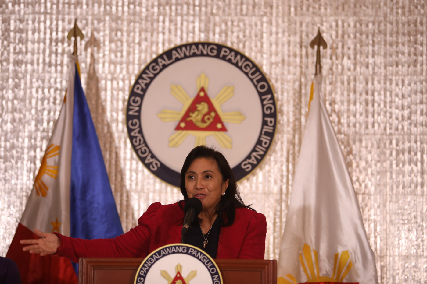 NOT CATEGORICAL ANSWER YET. Vice President Leni Robredo herself would say whether or not she's accepting the President's offer for her to head the inter-agency anti-drugs body. File photo by Charlie Villegas/OVP 
