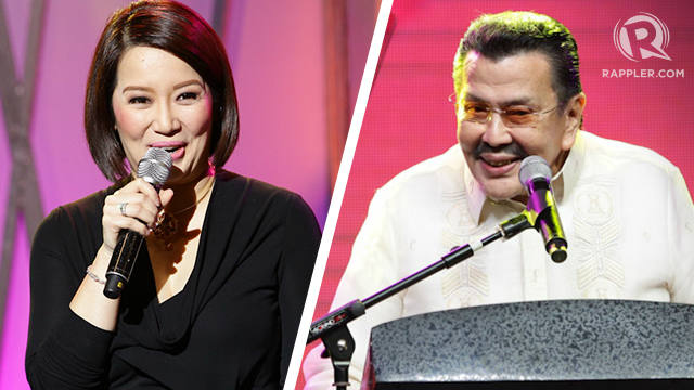 ERAP'S CALL. Kris Aquino says former President and now Manila Mayor Joseph Estrada called her up to apologize for his daughter Jerika's post on Facebook. File photo by Mark Cristino/Rappler  