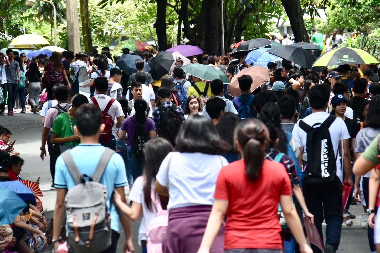 LINED UP. Line during the last day of submission of UPCAT Application in UP Diliman. Photo by Angie de Silva   