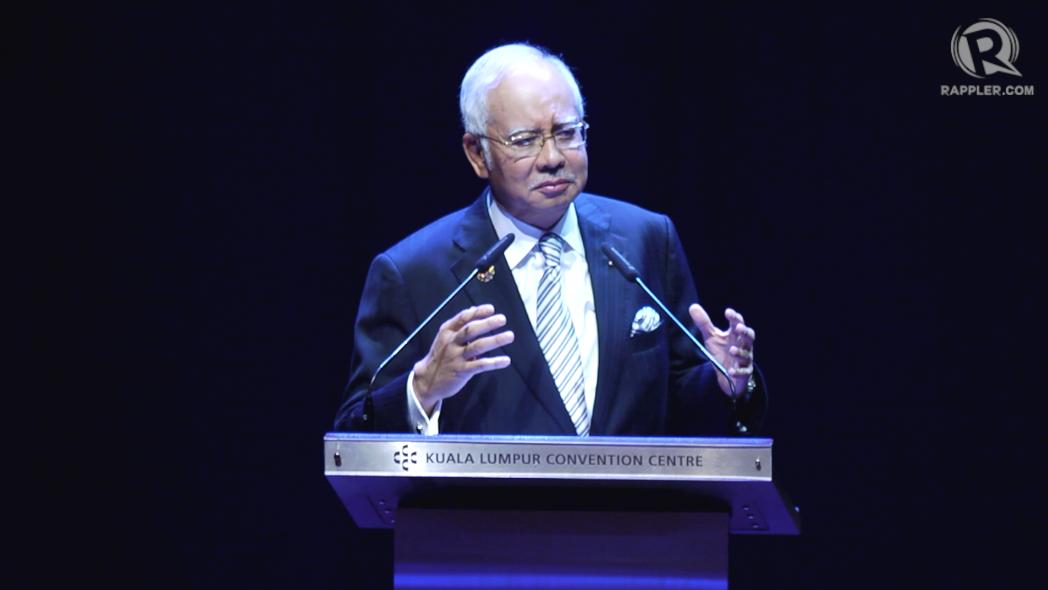 'SHOCKING EVIL.' Malaysian Prime Minister Najib Razak condemns global terror attacks as he opens the ASEAN summit in Kuala Lumpur, Malaysia on Saturday, November 21. Photo by Adrian Portugal/Rappler  
