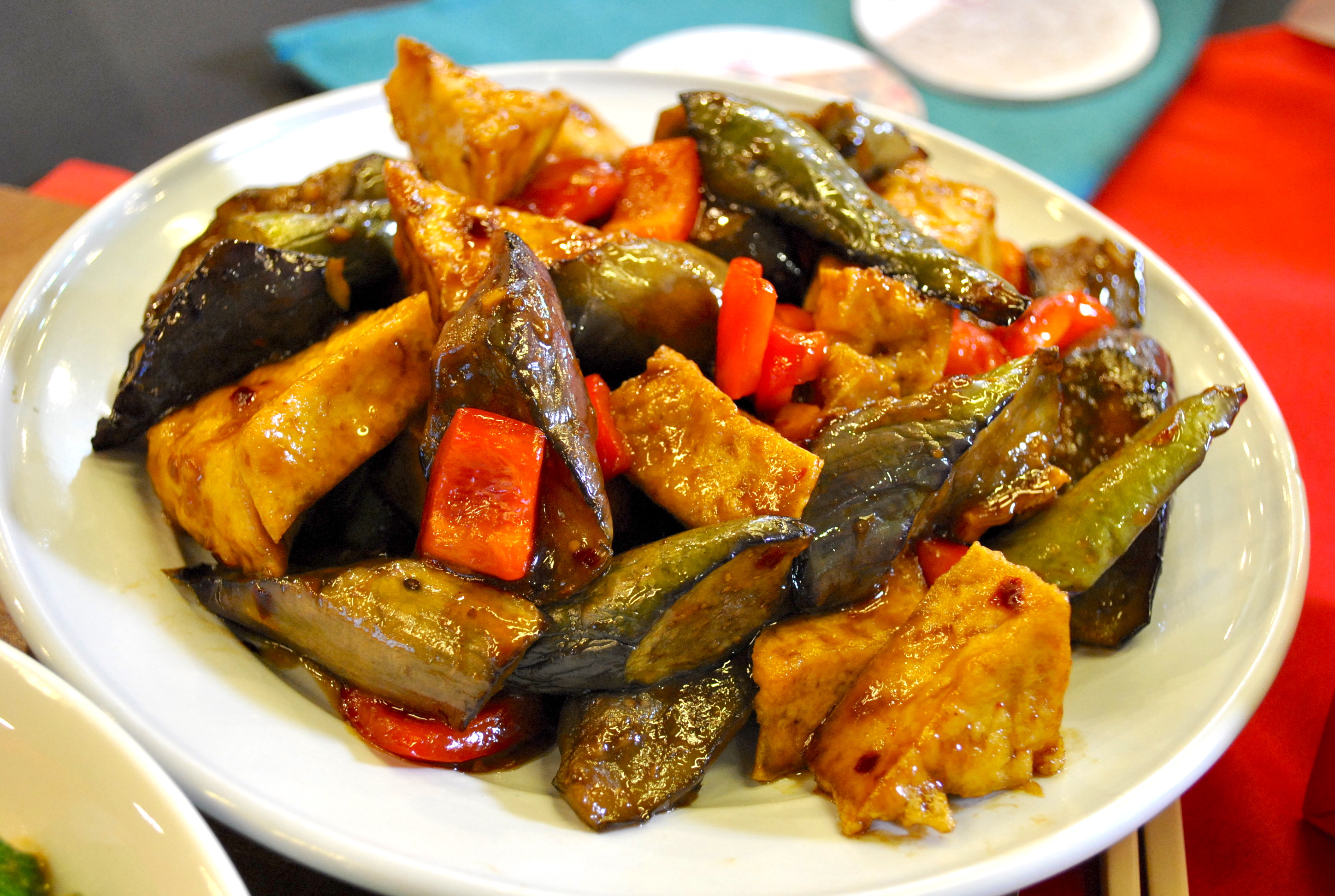 EGGPLANT TOFU. Photo by Steph Arnaldo/Rappler 