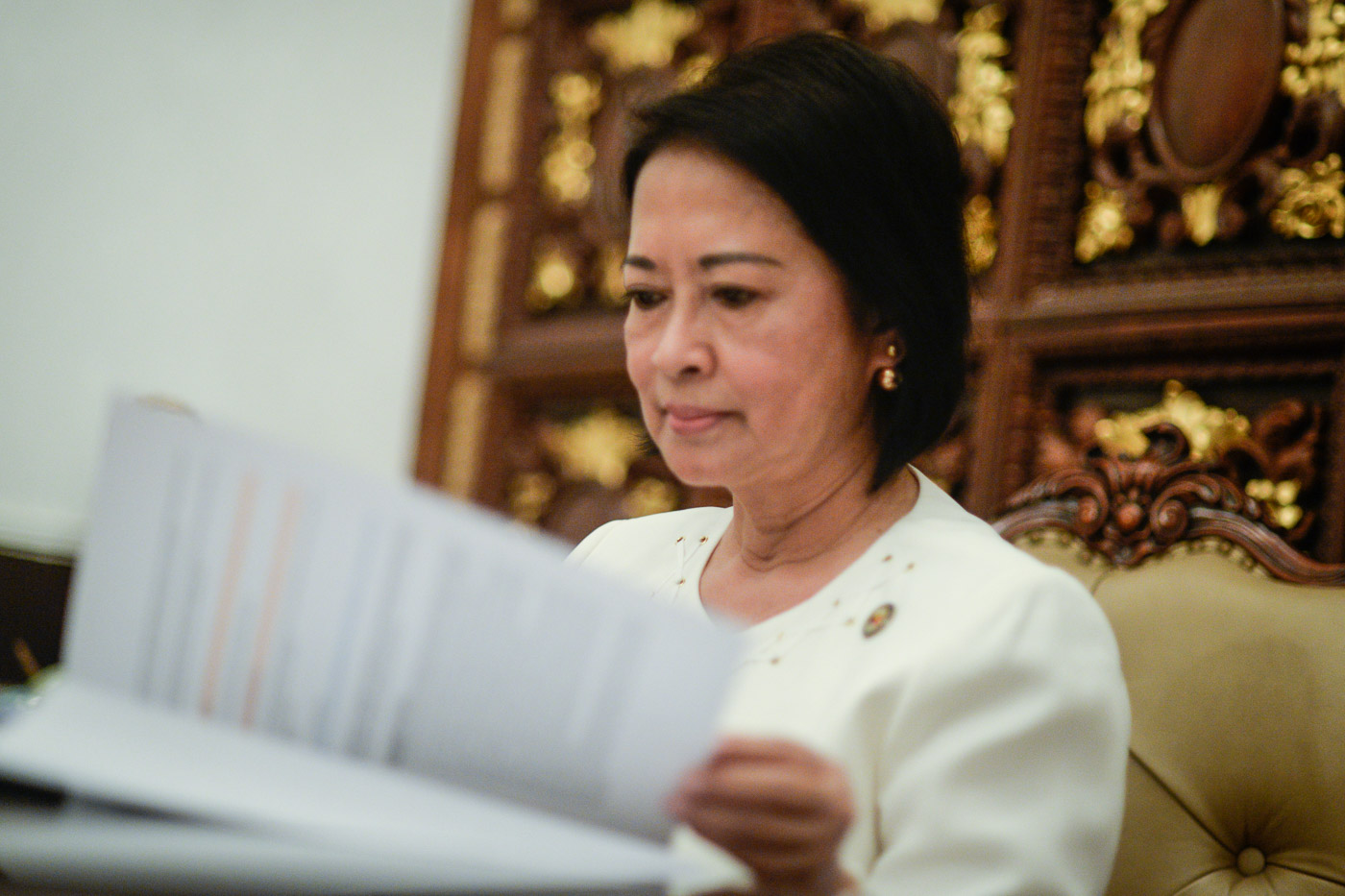 OVERTIME. A member of Sato's staff says she does not mind working long hours. Photo by LeAnne Jazul/Rappler