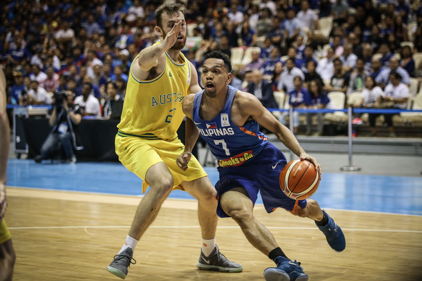 UNCHARACTERISTIC. National team coach Chot Reyes says Jayson Castro (right) has never figured in a fight in his whole career before the infamous brawl. Photo by Josh Albelda/Rappler  