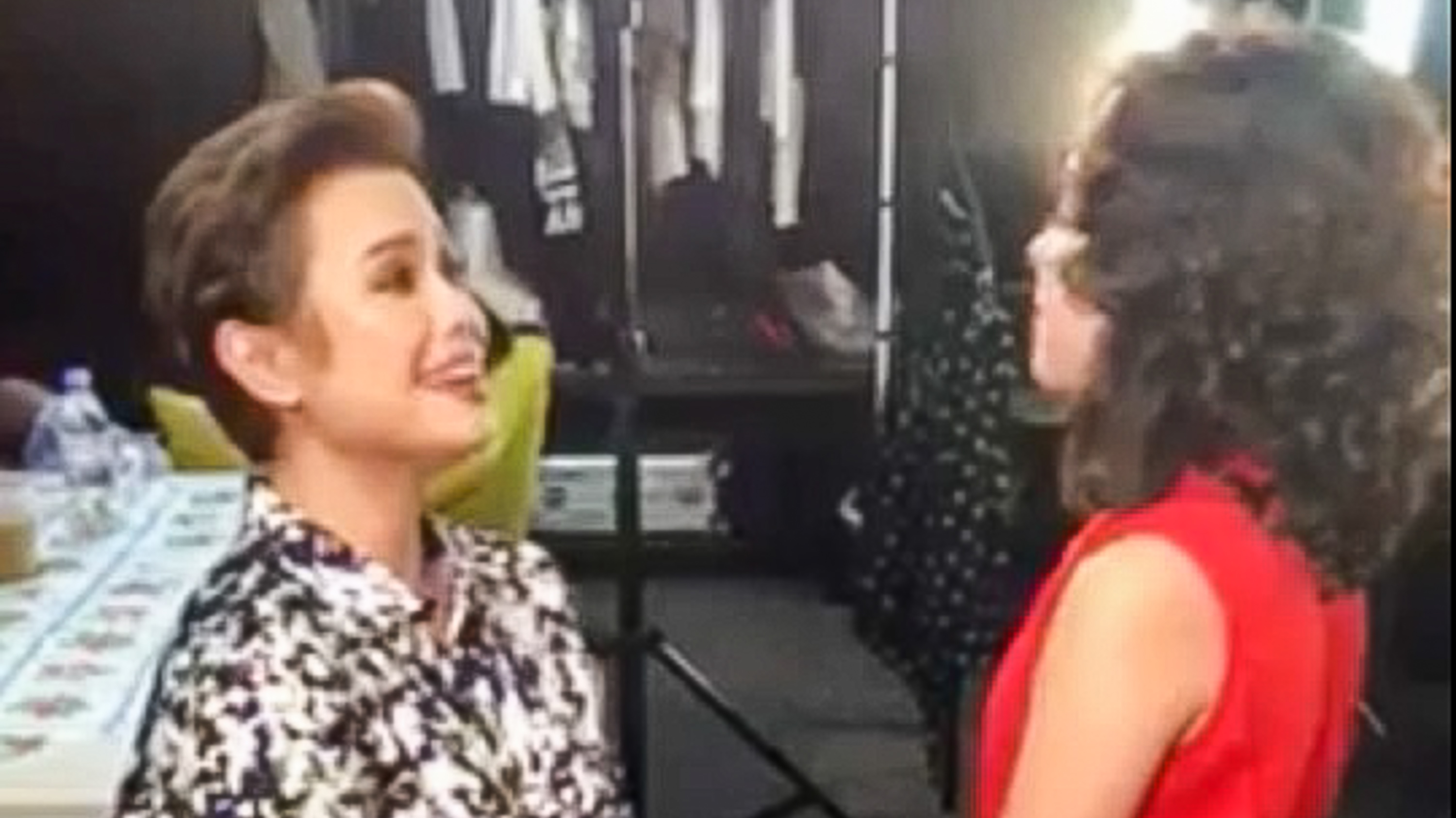 PAST AND PRESENT. Lea Salonga sings 'Maybe' from the musical 'Annie' with Krystal Brimner. Lea played the titular role in 1980, while Krystal is one of the actresses who will perform as Annie in the upcoming revival. Screengrab from YouTube/Girlie Rodis  