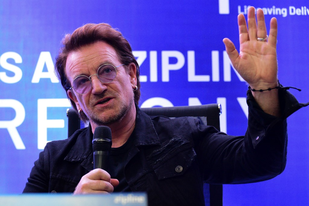 BONO, frontman of U2, which is in the Manila leg of their 'The Joshua Tree Tour 2019,' says if he weren't singer, he would have been a journalist. AFP photo