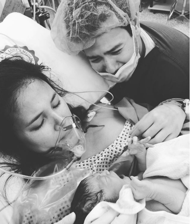 HELLO FEATHER' John Prats and Isabel Oli welcome daughter Feather last week. Screengrab from Instagram/@iamjohnprats 