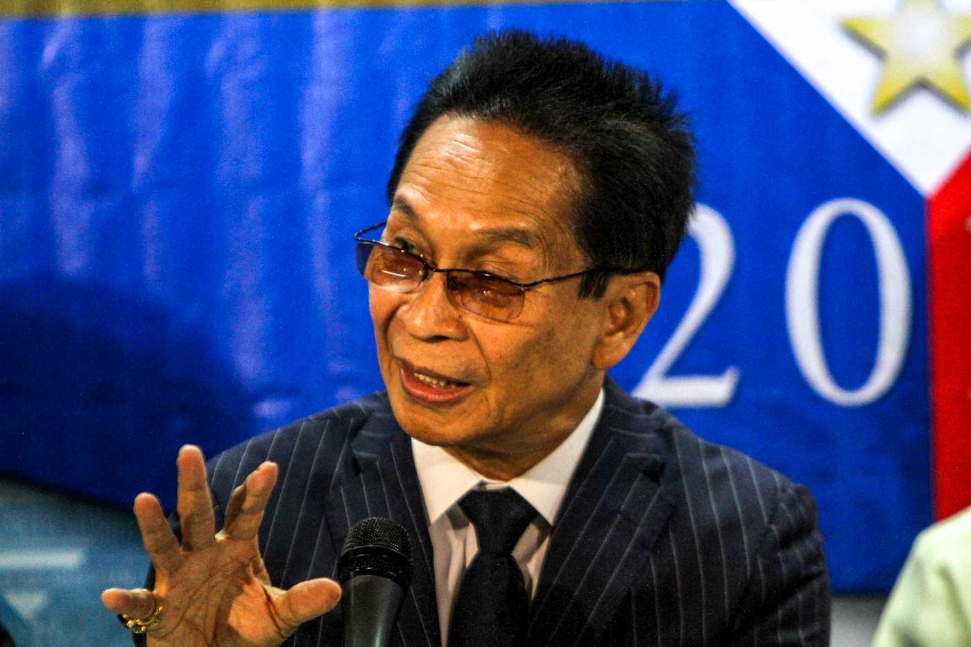 DUTERTE'S SPOKESMAN. Incoming presidential spokesman Salvador Panelo speaks at a press conference on the second day of canvassing of votes for president and vice president on May 26, 2016. Photo by Ben Nabong/Rappler  