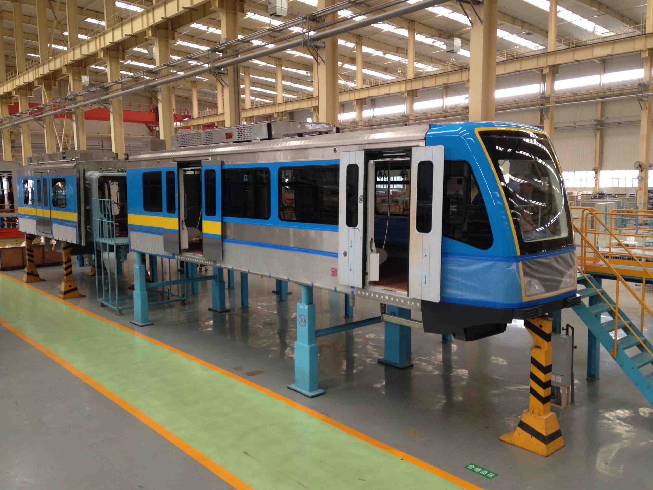 BETTER SERVICE? One of the Dalian MRT3 train cars that will be delivered as part of the DOTC's MRT3 capacity expansion project. Photo from DOTC 