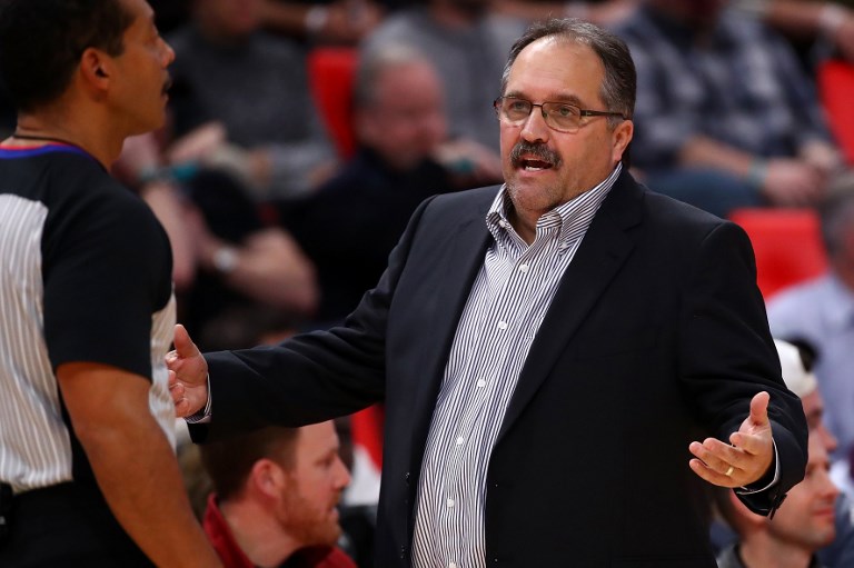 DISMAL DETROIT. The Detroit Pistons wind up with a woeful 39-43 record this NBA season under coach Stan Van Gundy. Photo by Gregory Shamus/Getty Images/AFP 