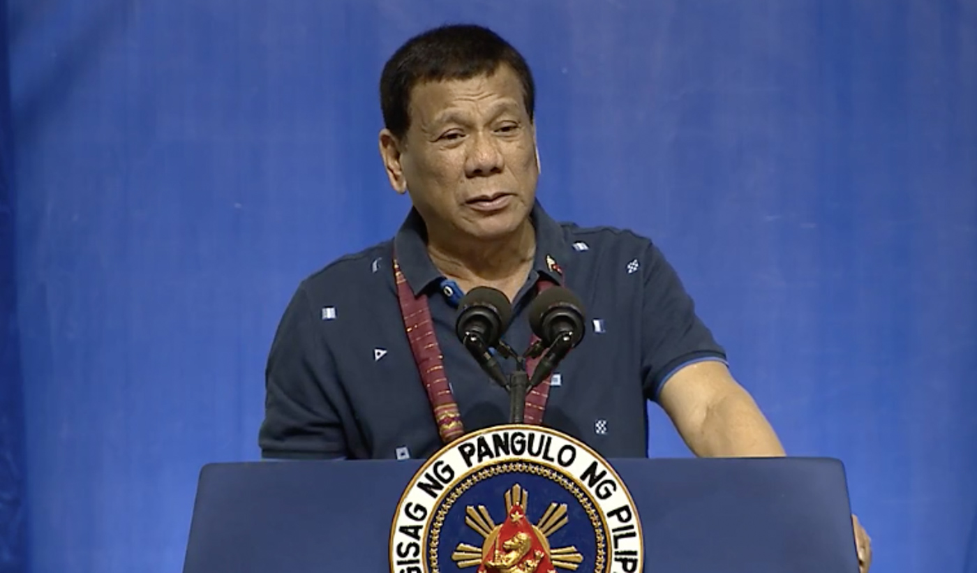NO MENTION. President Rodrigo Duterte gives a speech at a land distribution ceremony in General Santos City on June 13, 2019. RVTM screenshot 