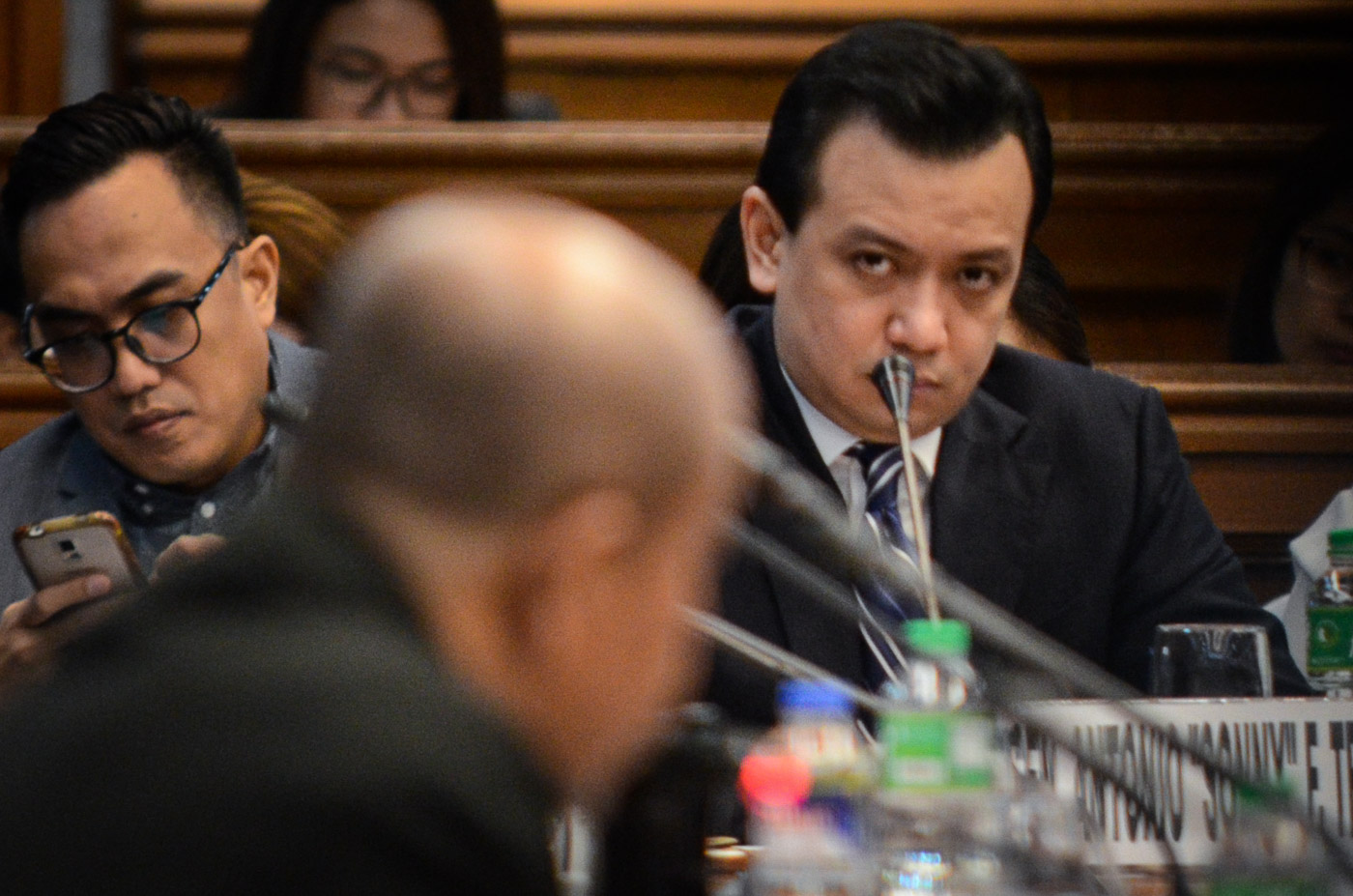 DUTERTE CRITIC. While other senators insinuate the involvement of their other colleagues, Lascañas insists it was only Trillanes that he approached. Photo by LeAnne Jazul/Rappler