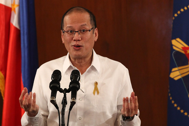 President Benigno Aquino III during his first public address on the Mamasapano clash. File photo by Ryan Lim/Malacanang Photo Bureau   