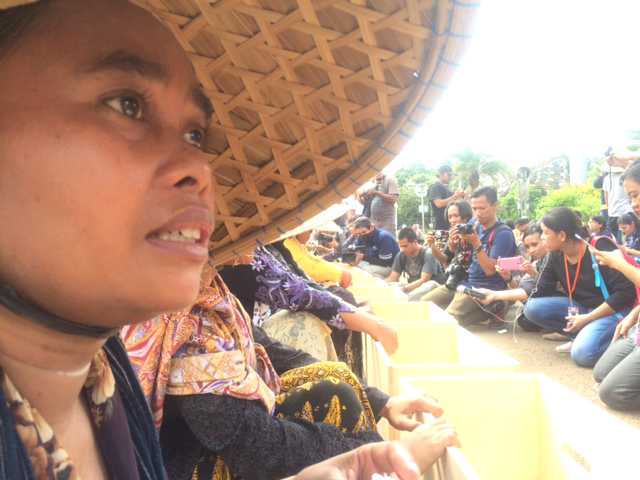 Ambarwati, warga Pati, Kendeng, Jawa Tengah. Foto oleh Febriana Firdaus /Rappler 