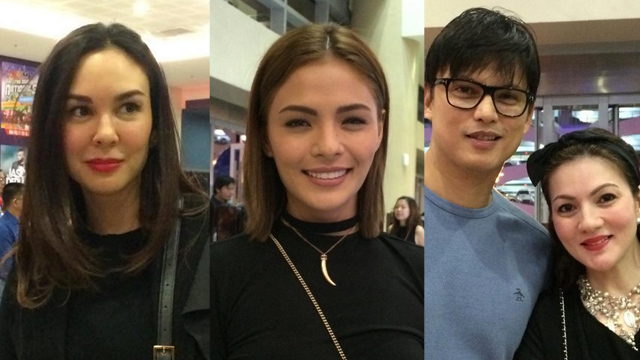 REBEL HEART DAY 2. Gretchen Barretto, Lovi Poe, and husband and wife Zoren and Carmina Villaroel-Legaspi attend day 2 of Madonna's 'Rebel Heart' concert in Manila. Screengrabs from Instagram/@moaarena    