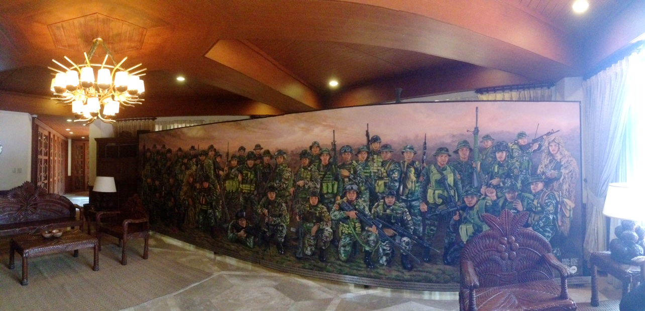 'NEW HOME?' The SAF 44 mural inside the Coconut Palace, where Vice President Jejomar Binay holds office. Photo released by the Office of the Vice President 