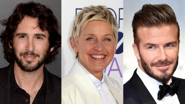 CONGRATULATIONS. Josh Groban, Ellen DeGeneres and David Beckham sent their well wishes for the birth of Prince William and Kate's new daughter. Photos by Paul Buck (Josh and Ellen)/Facundo Arrizabalaga (David)/EPA 