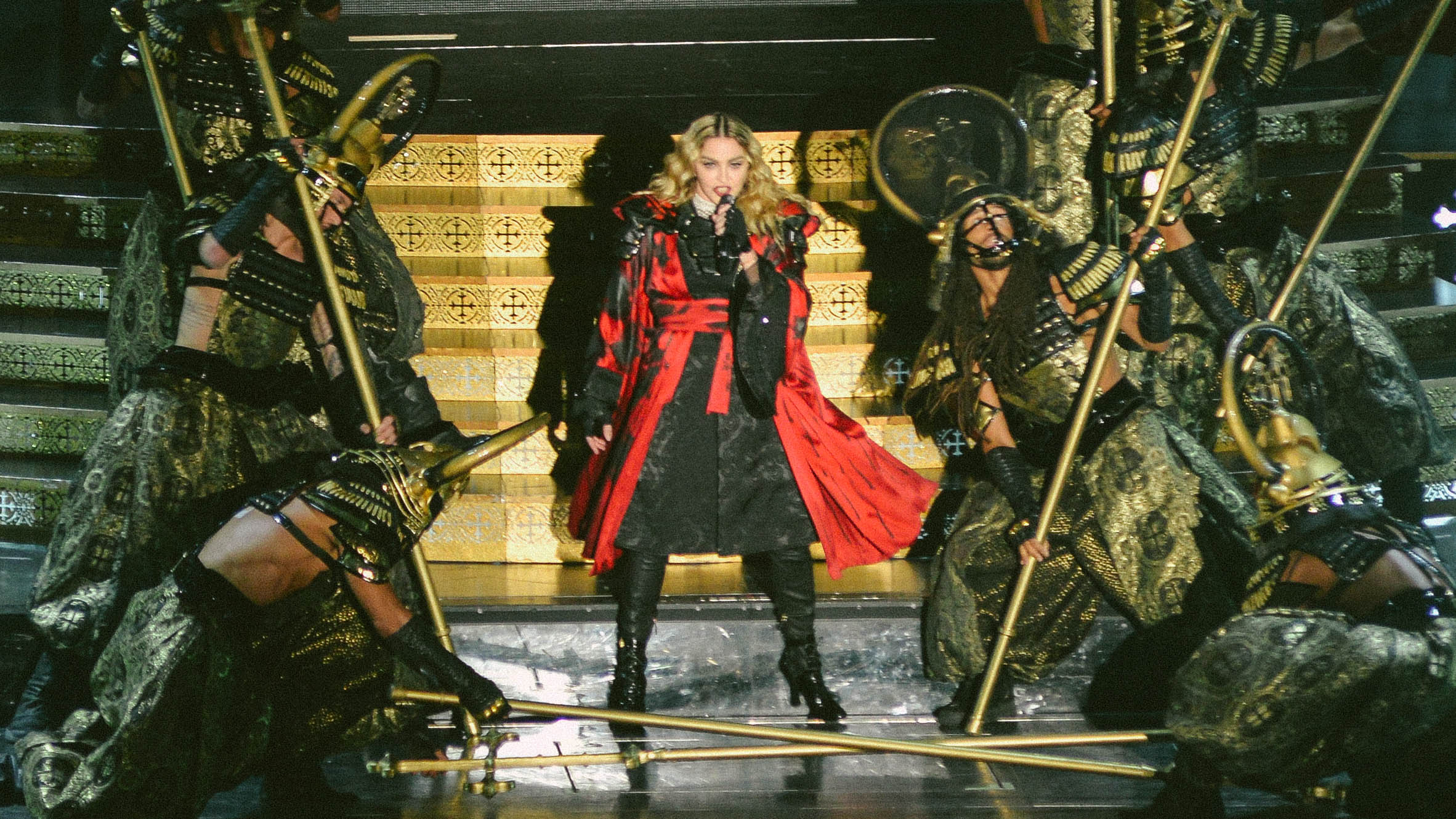 MADONNA IN MANILA. In this file photo from day 1 of her 'Rebel Heart Tour' concert, Madonna puts on a spectacular show at the Mall of Asia Arena. Photo from EPA  