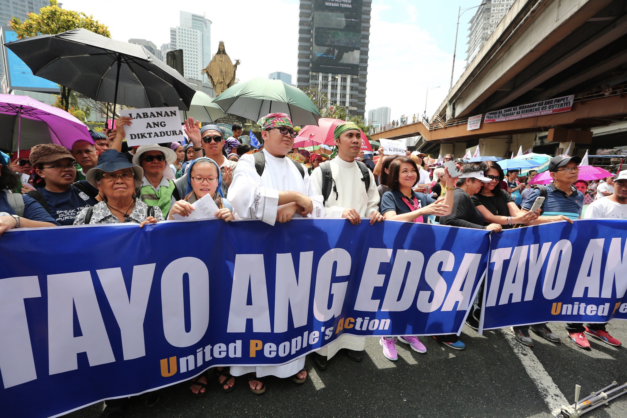 'ONE VOICE'. Church groups join others in a  rally to mark the 33rd EDSA People Power anniversary two days earlier, on February 23, 2019.  Photo by Jire Carreon/Rappler  