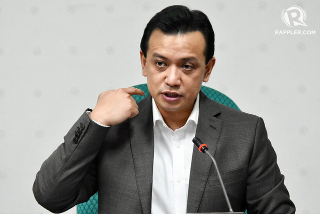 SECURITY. Opposition Senator Antonio Trillanes IV said the Philippine National Police removed his security detail. File Photo by Angie de Silva/Rappler  