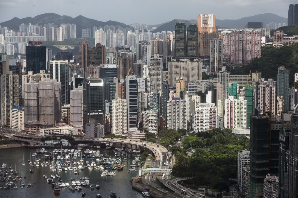 SLUGGISH ECONOMY. A general view shows residential and office buildings in Hong Kong on July 30, 2019. Photo by Isaac Lawrence/AFP  