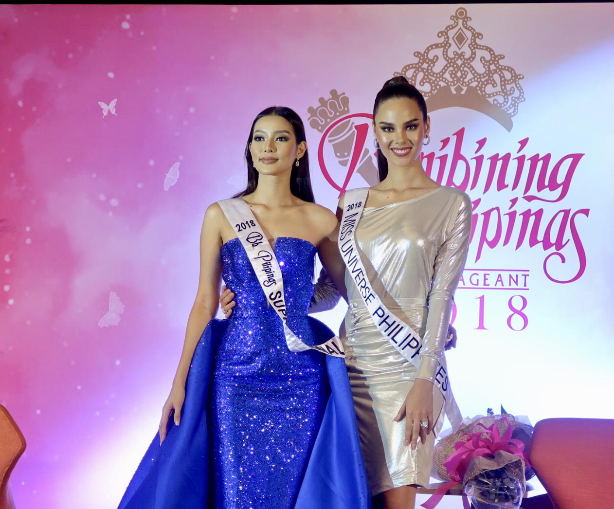 FOR THE PHILIPPINES. Jehza Huelar and Catriona Gray are ready for their respective competitions. All photos by Voltaire Tayag/Rappler  