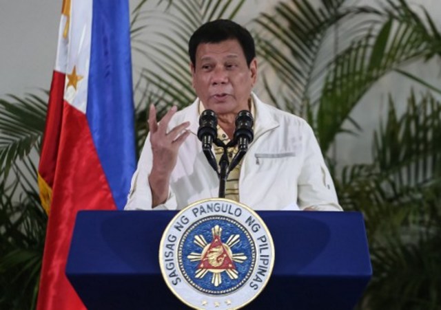 PRE-DEPARTURE PRESSCON. President Rodrigo Duterte holds a press conference at the Davao City International Airport prior to his departure for Laos to attend the ASEAN Summit on September 5, 2016. Photo by Manman Dejeto/AFPDEJETO