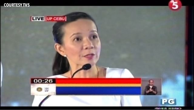 WINNER. Respondents of the SWS mobile survey say Grace Poe came out the best during the second presidential debate. 