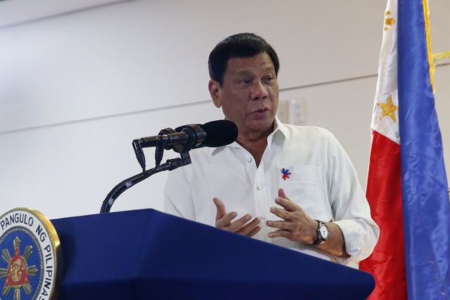 CONFLICTS IN MINDANAO. President Rodrigo Duterte says he's willing to talk to the Abu Sayyaf. File photo by Richard Madelo/Presidential Photo  