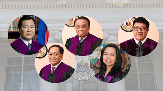 TRACKING THE VOTE. Voting history in key Supreme Court decision reveals something about the justices aspiring to be the next Philippine Chief Justice. Photos courtesy of Supreme Court PIO  
