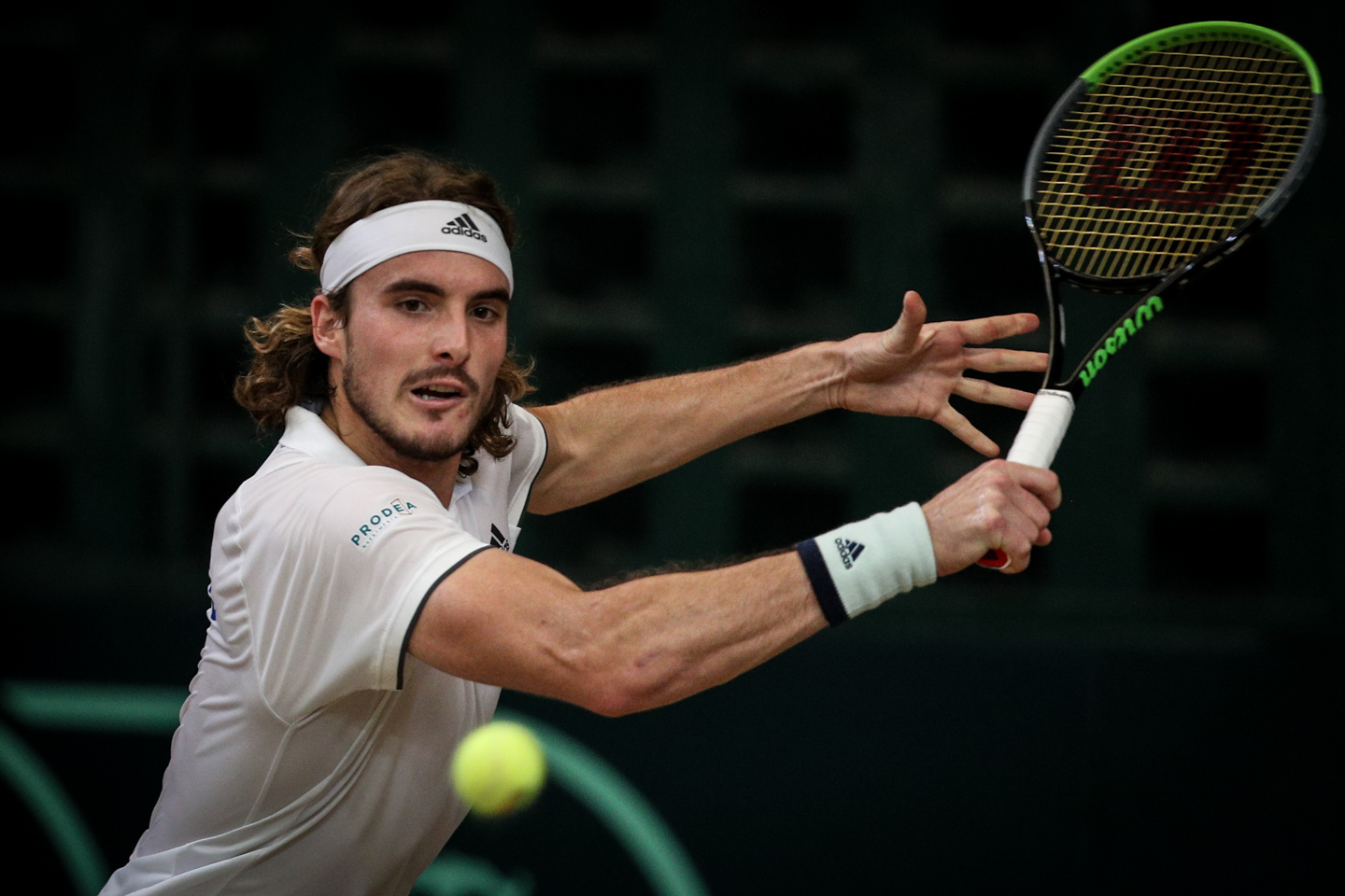TIE VICTORY. Stefanos Tsitsipas plays his second match in the Philippines. Photo by Josh Albelda/Rappler 