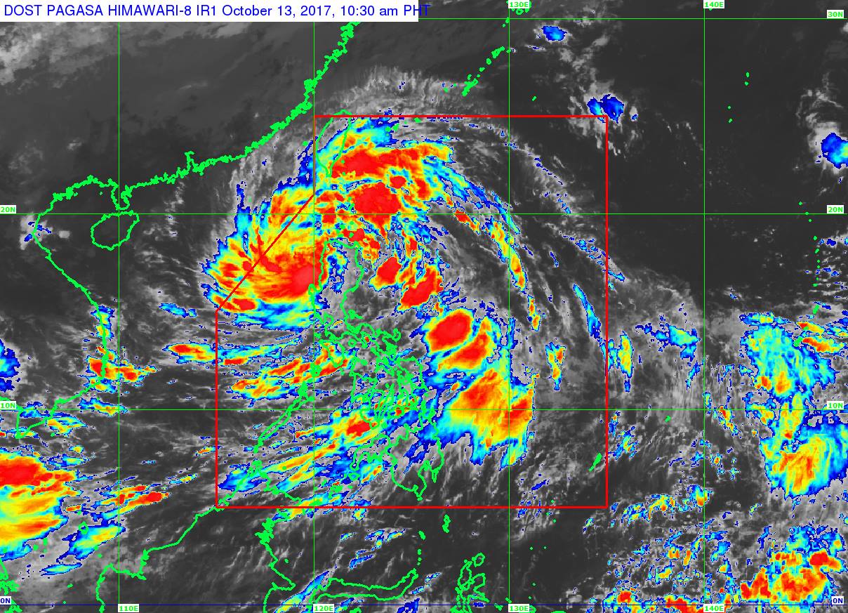 Satellite image as of October 13, 10:30 am. Image courtesy of PAGASA 