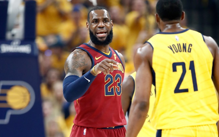 NOT OVER. LeBron James and the Cleveland Cavaliers will face the Indiana Pacers one more time. Photo by Andy Lyons/Getty Images/AFP 