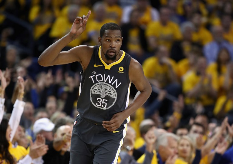 CHAMP. Kevin Durant looks to win more NBA titles with the Golden State Warriors. File photo by Ezra Shaw/Getty Images/AFP 