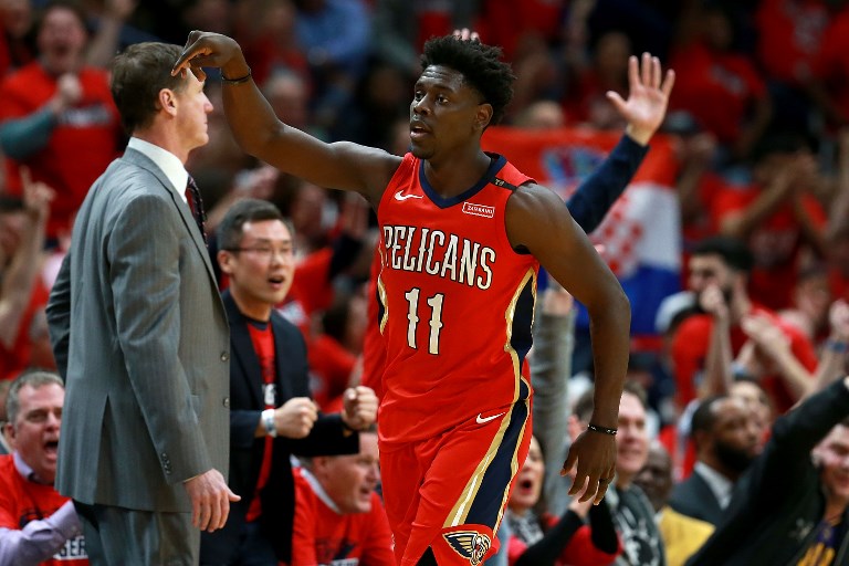 TWO-WAY PLAYER. The Pelicans may just complete an upset of the Blazers with the resurgence of Jrue Holiday. Photo by Sean Gardner/Getty Images/AFP   