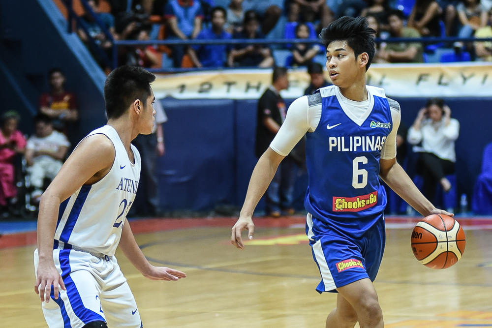 OPPOSING SIDE. Ricci Rivero looks to get his first win in the Filoil Flying V Premier Cup as the Gilas Pilipinas cadets take on his former team, the De La Salle University Green Archers. Photo by Jerrick Reymarc/Rappler 