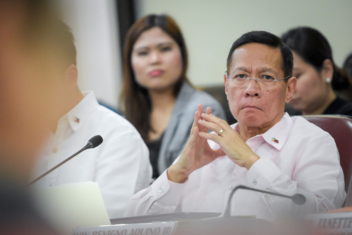 DENGVAXIA. DOH secretary Francisco Duque III attends the congress hearing on the controversial government Dengvaxia immunization program on February 26, 2018. File photo by LeAnne Jazul/Rappler 