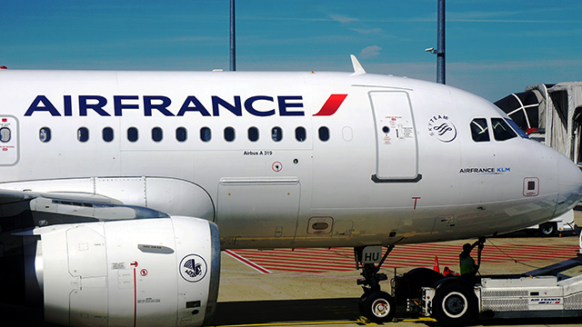 AIR FRANCE. A plane of the French airline parked at the Paris-Charles de Gaulle Airport. Photo from Shutterstock 