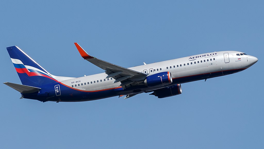 AEROFLOT. A plane of the Russian airline. Photo from Wikimedia Commons 