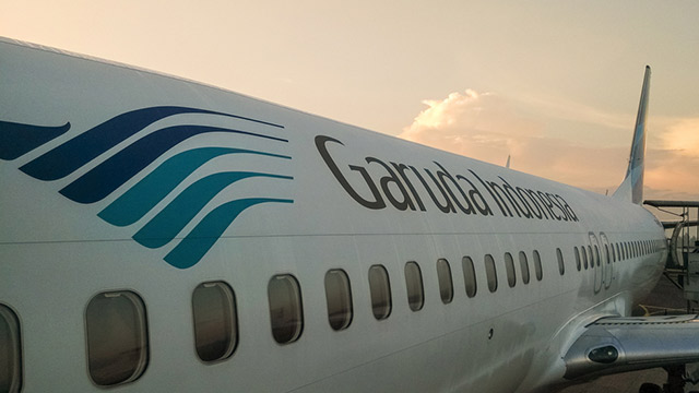 GARUDA INDONESIA. An aircraft of Indonesia's flag carrier, in Yogyakarta on July 30, 2016. Photo from Shutterstock 