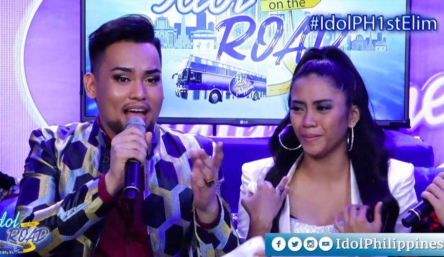 AFTER ELIMINATION. Matty and Rachel share their thoughts after being eliminated from the show. Screenshot from YouTube/Idol Philippines  