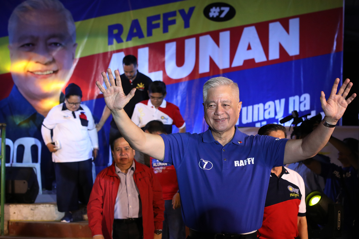 12TH MAN. File photo of former DILG Secretary Raffy Alunan during the launch of the Bagumbayan candidates. Photo by Darren Langit/Rappler   