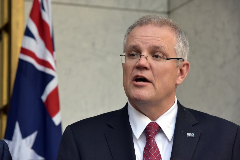 SCOTT MORRISON. The Australian Prime Minister may find himself forced out of his position after less than a year. File photo shows Morrison attending a press conference in Parliament House in Canberra. File photo by Mark Graham/AFP 