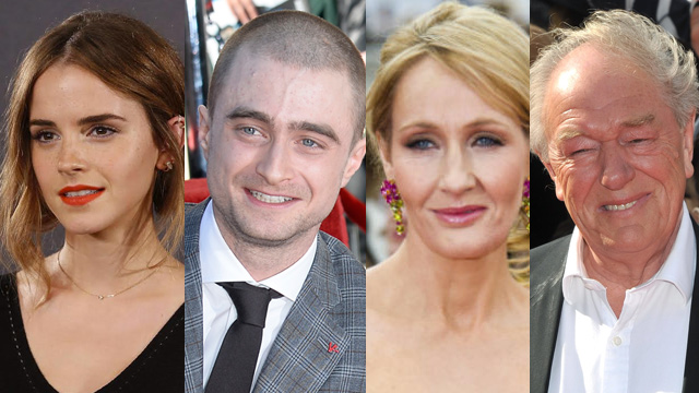 HARRY POTTER CAST. Emma Watson, Daniel Radcliffe, author JK Rowling, and Sir Michael Gambon express their sadness on the death of Alan Rickman. Photos from Andrew Cowie/Paco Campos/Mike Nelson/ EPA/Shutterstock 