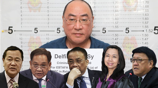 DELFIN LEE CASE. The chief justice applicants were split in deciding the 7-5-2 ruling that downgraded the estafa charges against property developer Delfin Lee. 