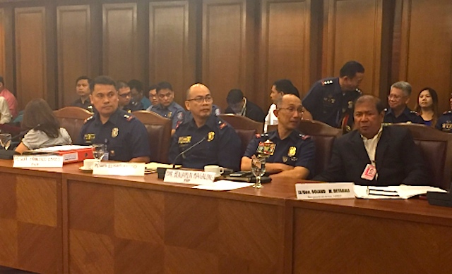 BILIBID 'RIOT' PROBE. PNP officials attend the hearing on the September 28 'riot' at the New Bilibid Prison on November 16, 2016. Photo by Mara Cepeda/Rappler 